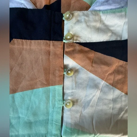 VIX -Mint Green, Black, and Tan Maxi Dress